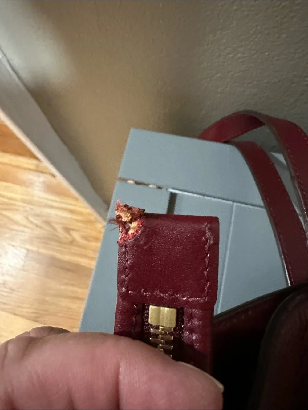 Michael Kors Wine Leather Shoulder Tote